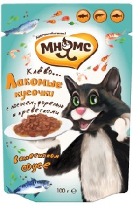 Мнямс паучи для взрослых кошек Рыбный фестиваль (лосось, креветки, форель) 100 г Мнямс паучи для взрослых кошек Рыбный фестиваль (лосось, креветки, форель) 100 г