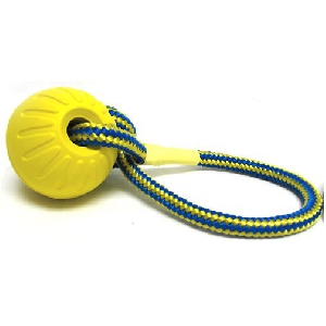 StarMark игрушка для собак Swing & Fling Fetch Ball мяч из вспененной резины на веревке, большой ? 3,5' - 8,9см, фото №2 StarMark игрушка для собак Swing & Fling Fetch Ball мяч из вспененной резины на веревке, большой ? 3,5' - 8,9см, фото №2