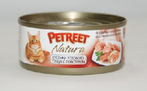 Petreet консервы для кошек кусочки розового тунца с лобстером 70 г Petreet консервы для кошек кусочки розового тунца с лобстером 70 г