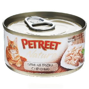 PETREET NATURA куриные грудки с печенью 70гр PETREET NATURA куриные грудки с печенью 70гр