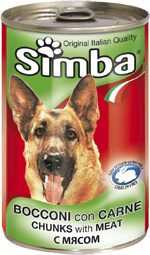 Simba Dog консервы для собак кусочки мяса 1230г