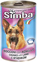 Simba Dog консервы для собак кусочки ягненка 1230г Simba Dog консервы для собак кусочки ягненка 1230г