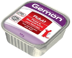 Gemon Cat консервы для кошек паштет с кусочками говядины 100г Gemon Cat консервы для кошек паштет с кусочками говядины 100г