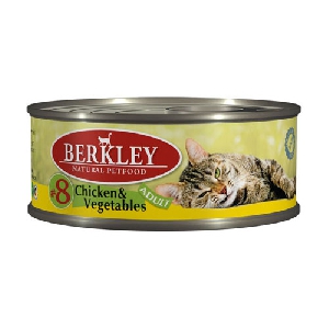 Berkley 8 для кошек с цыпленком и овощами Berkley 8 для кошек с цыпленком и овощами