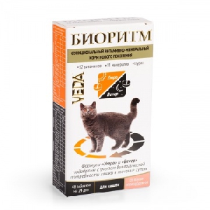 Биоритм витамины и минералы для кошек 48 таблеток, фото №3