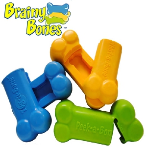 Jolly Pets Интерактивная резиновая игрушка для собак Whirl a bone, L=11,94см, фото №2