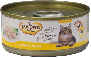 Мнямс консервы для кошек Курица с сыром в нежном желе 70 г Мнямс консервы для кошек Курица с сыром в нежном желе 70 г