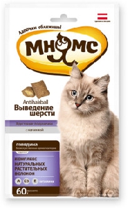 Мнямс хрустящие подушечки для кошек с говядиной Мнямс хрустящие подушечки для кошек с говядиной