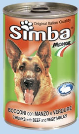 Simba Dog консервы для собак кусочки говядина с овощами 1230г Simba Dog консервы для собак кусочки говядина с овощами 1230г