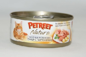 Petreet консервы для кошек кусочки розового тунца с картофелем 70 г Petreet консервы для кошек кусочки розового тунца с картофелем 70 г