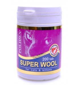 POLIDEX Super wool для кошек и котят 200 таблеток POLIDEX Super wool для кошек и котят 200 таблеток