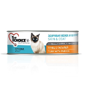1st Choice Skin & Coat консервы для кошек ТУНЕЦ С ПАПАЙЕЙ 1st Choice Skin & Coat консервы для кошек ТУНЕЦ С ПАПАЙЕЙ