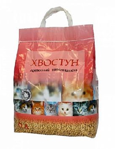 ХВОСТУН древесный наполнитель для кошачьего туалета ХВОСТУН древесный наполнитель для кошачьего туалета