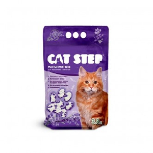 Наполнитель Cat Step Лаванда силикагелевый 3,8 л Наполнитель Cat Step Лаванда силикагелевый 3,8 л