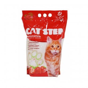 Наполнитель Cat Step Клубника силикагелевый 3,8 л Наполнитель Cat Step Клубника силикагелевый 3,8 л