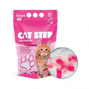 Наполнитель Cat Step Sacura силикагелевый 3,8 л Наполнитель Cat Step Sacura силикагелевый 3,8 л