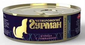 Четвероногий Гурман Golden консервы для взрослых хорьков 100гр, фото №2