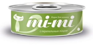 Mi-Mi консервы для кошек и котят с перепелиным яйцом 80 гр Mi-Mi консервы для кошек и котят с перепелиным яйцом 80 гр