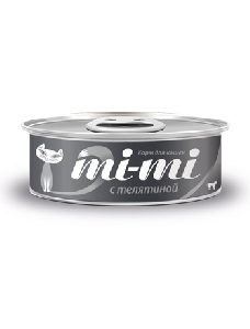 Mi-Mi консервы для кошек и котят с телятиной в желе 80 гр Mi-Mi консервы для кошек и котят с телятиной в желе 80 гр
