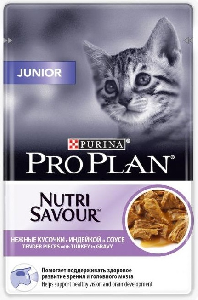 Purina Pro Plan кусочки в соусе для котят с индейкой