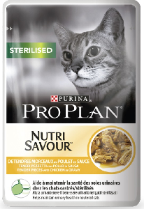 Purina Pro Plan кусочки в соусе для кастрированных кошек с курицей, Sterilised Purina Pro Plan кусочки в соусе для кастрированных кошек с курицей, Sterilised