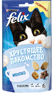 Хрустящее Лакомство для взрослых кошек с молоком Хрустящее Лакомство для взрослых кошек с молоком