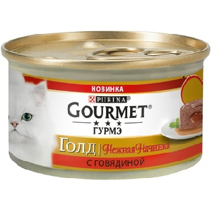 Консервы для кошек Gourmet Gold нежная начинка с говядиной
