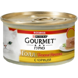 Консервы для кошек Gourmet Gold нежная начинка с курицей