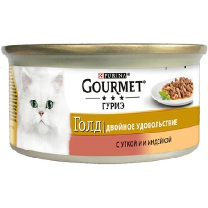Кусочки в соусе для кошек с уткой и индейкой