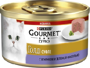 Gourmet суфле для кошек, ягненок с зеленой фасолью, Gourmet Gold Gourmet суфле для кошек, ягненок с зеленой фасолью, Gourmet Gold