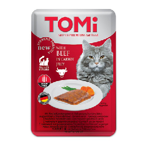 ToMi GF консервы для кошек-пауч c говядиной в морковном желе ToMi GF консервы для кошек-пауч c говядиной в морковном желе