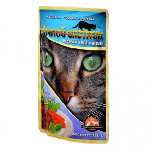 Кусочки в желе для кошек с лососем, судаком и тунцом Кусочки в желе для кошек с лососем, судаком и тунцом