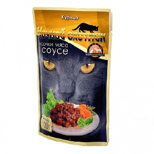 Кусочки в соусе для кошек с курицей Кусочки в соусе для кошек с курицей