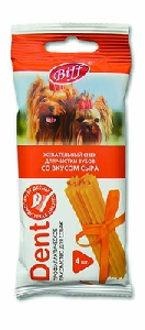 Жевательный снек DENT со вкусом сыра (для мелких пород) Жевательный снек DENT со вкусом сыра (для мелких пород)