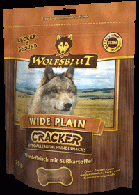 Wolfsblut WIDE PLAIN Крекеры для собак Конина и батат 225гр Wolfsblut WIDE PLAIN Крекеры для собак Конина и батат 225гр
