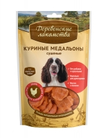Деревенские Лакомства «Сушеные куриные медальоны» лакомство для собак Деревенские Лакомства «Сушеные куриные медальоны» лакомство для собак