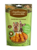 Деревенские Лакомства «Куриные палочки» для собак мини-пород Деревенские Лакомства «Куриные палочки» для собак мини-пород
