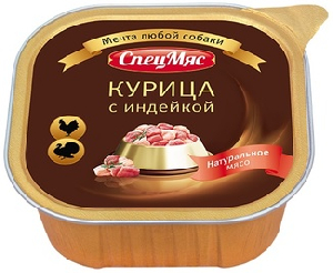 Консервы для собак СпецМяс курица с индейкой Консервы для собак СпецМяс курица с индейкой