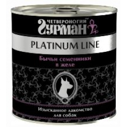 Четвероногий гурман platinum line бычьи семеняки в желе Четвероногий гурман platinum line бычьи семеняки в желе