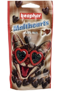 Beaphar сердечки с мальт-пастой для кошек, 150 шт., Malthearts