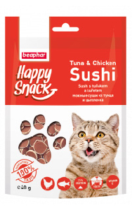Beaphar Hежные суши из тунца и цыпленка Happy Snack для кошек Beaphar Hежные суши из тунца и цыпленка Happy Snack для кошек