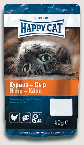 Happy cat печенье курица/сыр для кошек Happy cat печенье курица/сыр для кошек