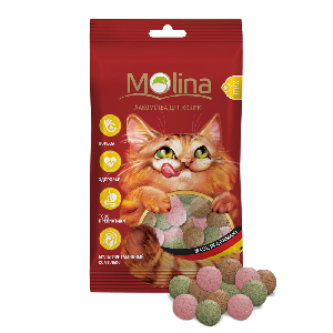 Молина Лакомства для кошек MIX. Рыба, водоросли, дичь, 35 г