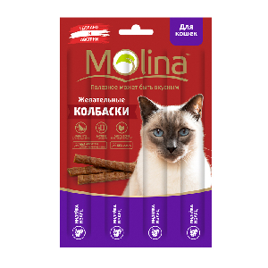 Жевательные колбаски для кошек Индейка и заяц, 20г (4 шт.5 г) Жевательные колбаски для кошек Индейка и заяц, 20г (4 шт.5 г)