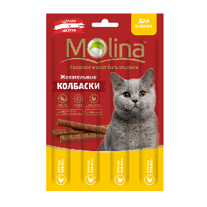 Жевательные колбаски для кошек Курица и печень, 20г (4 шт.5 г)
