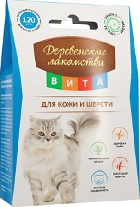 Деревенские Лакомства Вита для кожи и шерсти для кошек Деревенские Лакомства Вита для кожи и шерсти для кошек