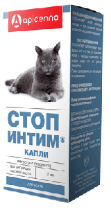 Apicenna СТОП-ИНТИМ капли для котов 2 мл Apicenna СТОП-ИНТИМ капли для котов 2 мл