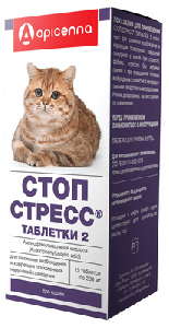 Apicenna СТОП-СТРЕСС таблетки для кошек 15 таблеток Apicenna СТОП-СТРЕСС таблетки для кошек 15 таблеток