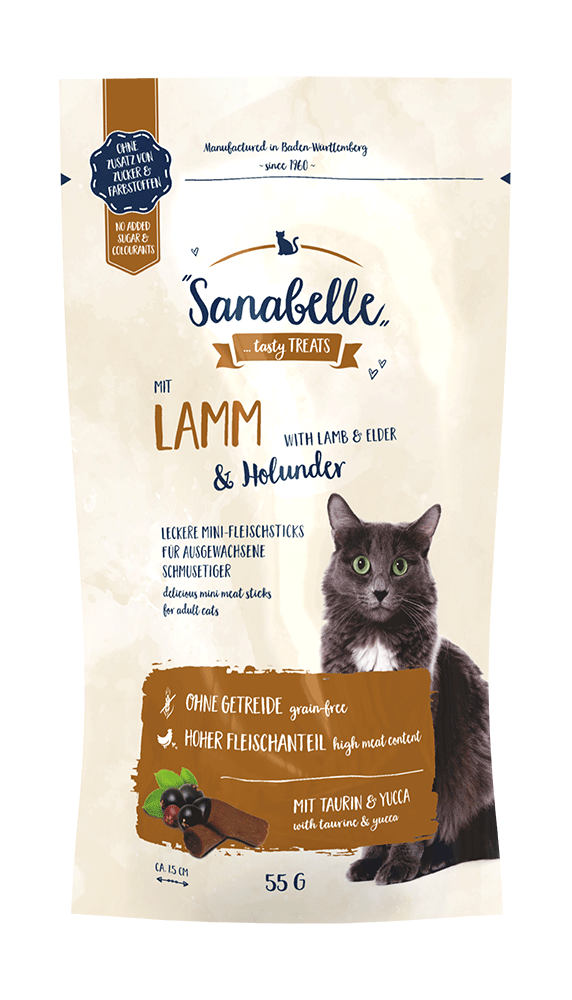 Sanabelle Snack с ягнёнком и бузиной лакомство для кошек Sanabelle Snack с ягнёнком и бузиной лакомство для кошек