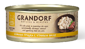 Влажный корм для кошек Grandorf Куриная грудка с утиным филе Влажный корм для кошек Grandorf Куриная грудка с утиным филе